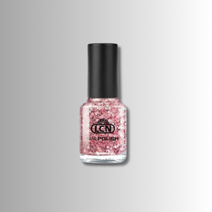 Flesje roze glitter LCN nagellak – kleur pink lady
