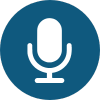 Afbeelding van een microfoon, symbool voor voice-over diensten