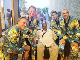 Playing together with legend saxplayer Pee Wee Ellis, Frome (UK)