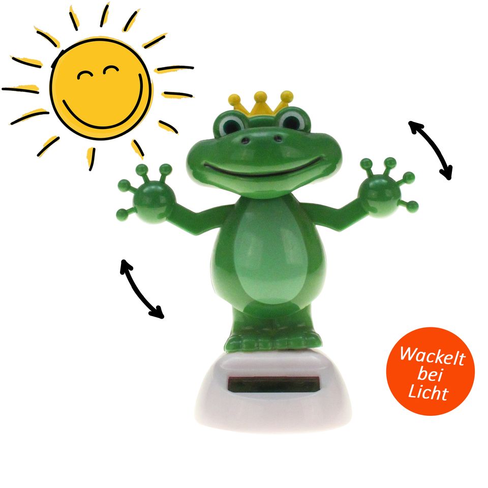 Solar-Wackelfigur Froschkönig