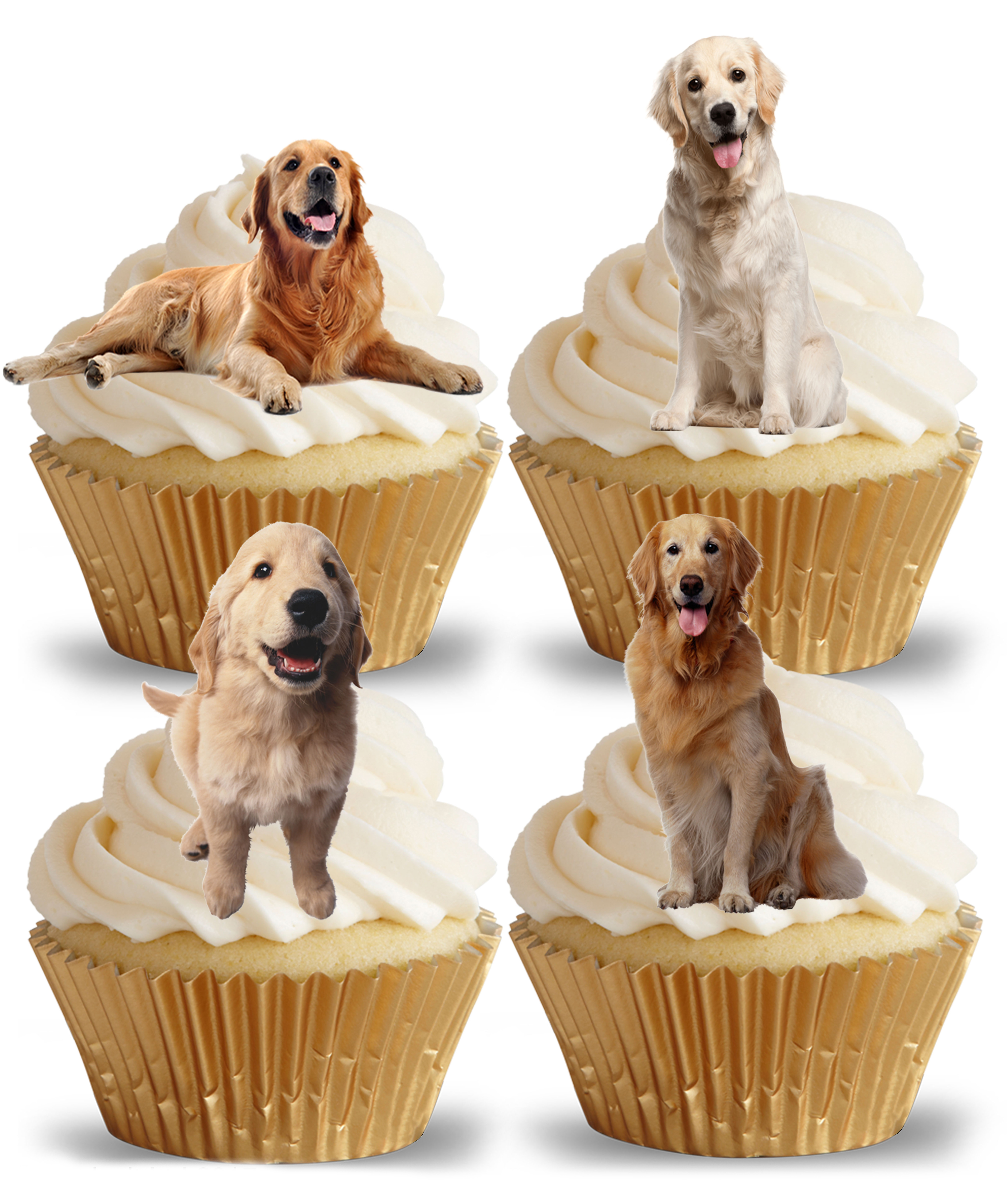 Pre Cut Labrador Retriever Edible Wafer Paper Cupcake Toppers Party Cake Decorations Anglesit