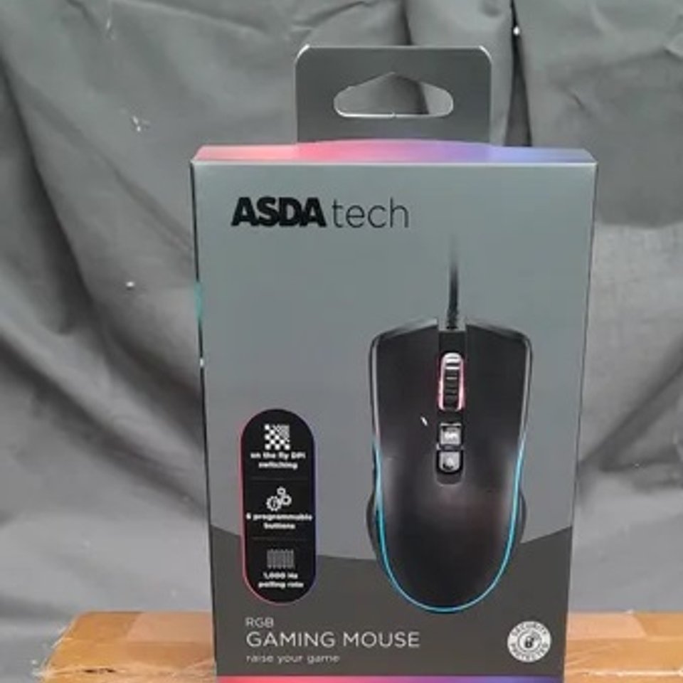 Asda tech rgb gaming mouse game pad