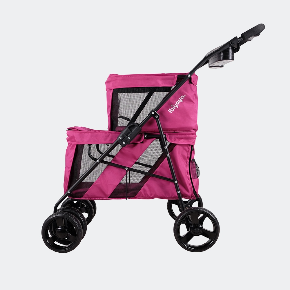 Double Decker Rood Violet Ibiyaya hondenbuggyshop.be