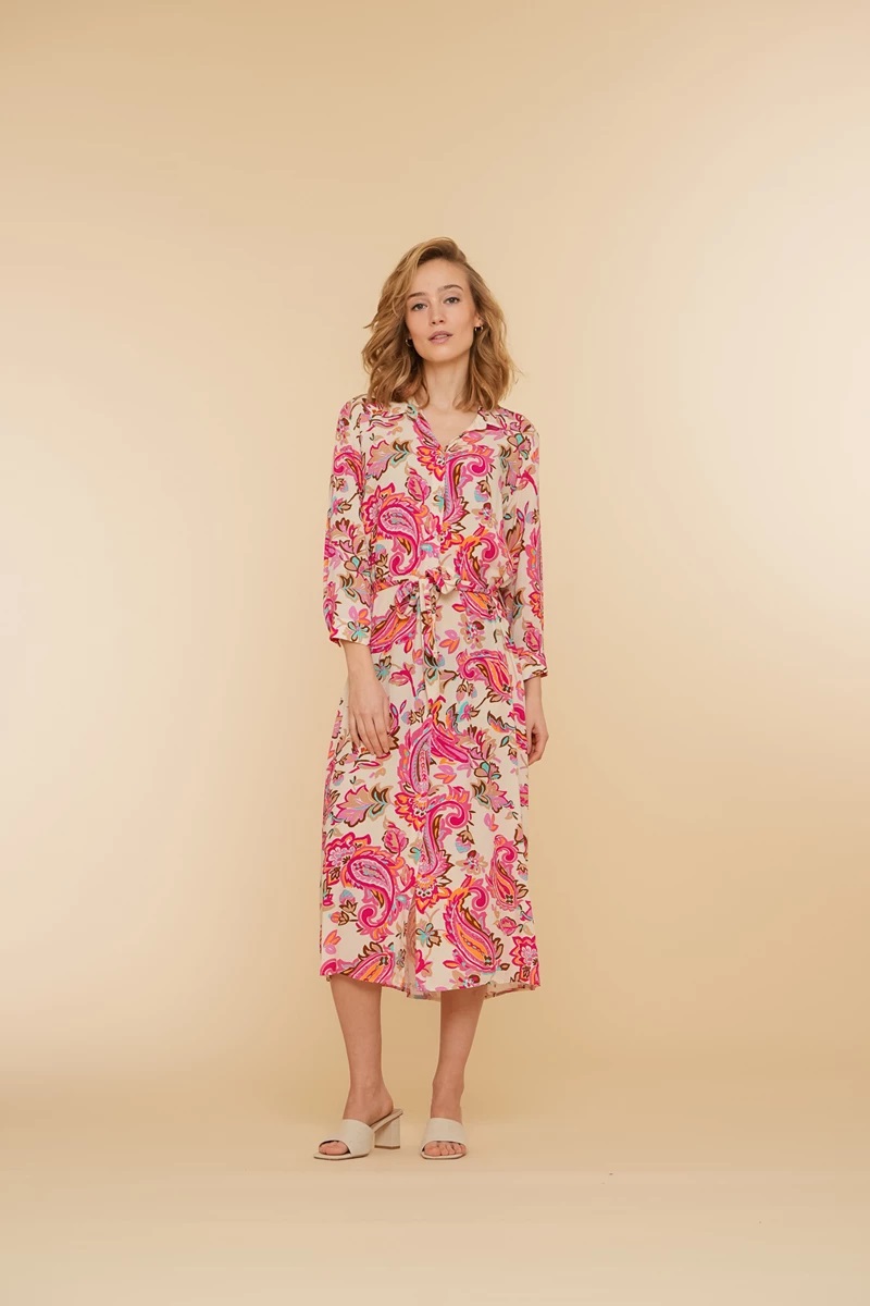 Geisha midi jurk met paisley print 47062 70 ivys paradise