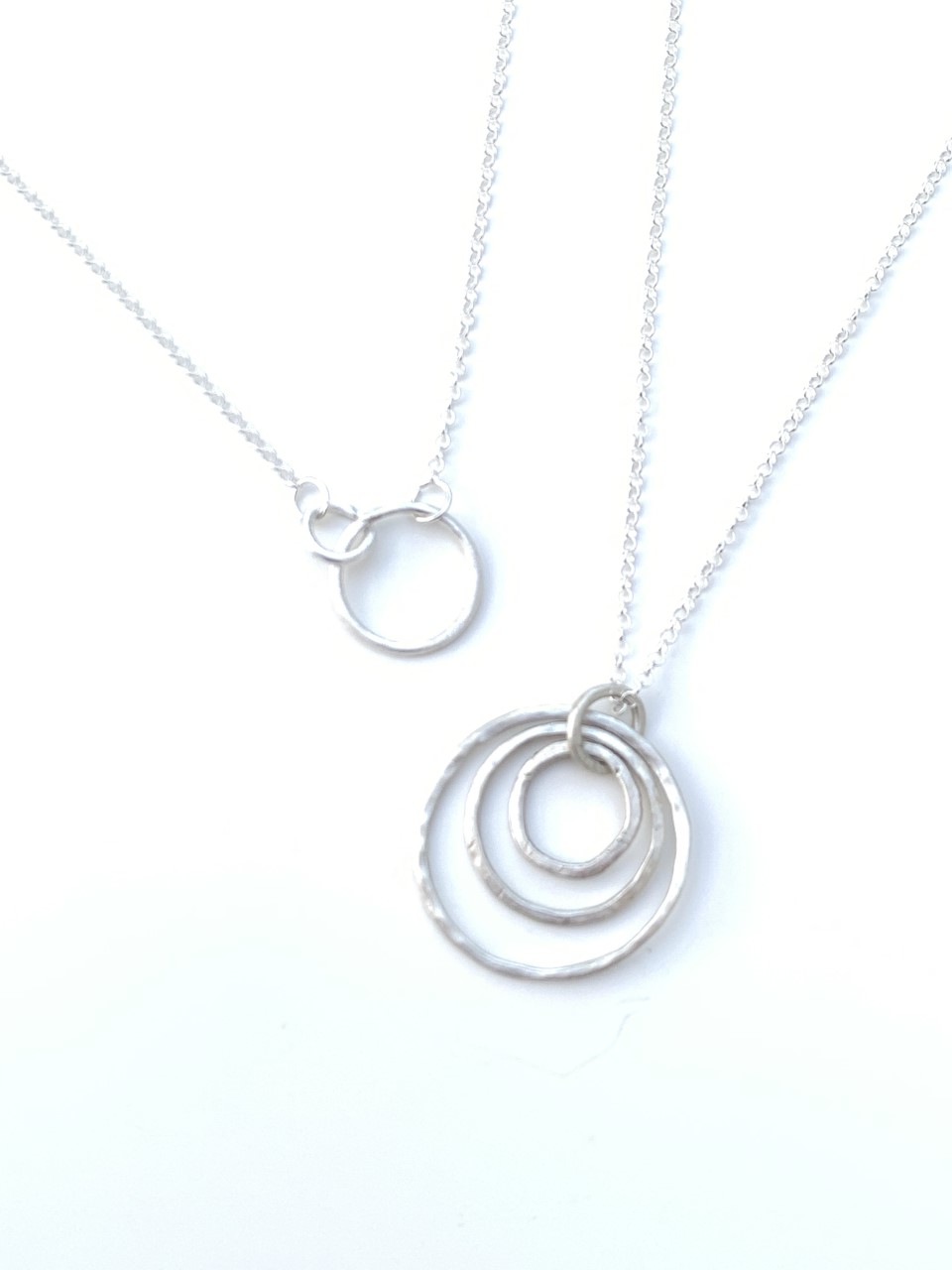 Layered Initial Necklace Set Silver Layered Necklaces for - Etsy UK