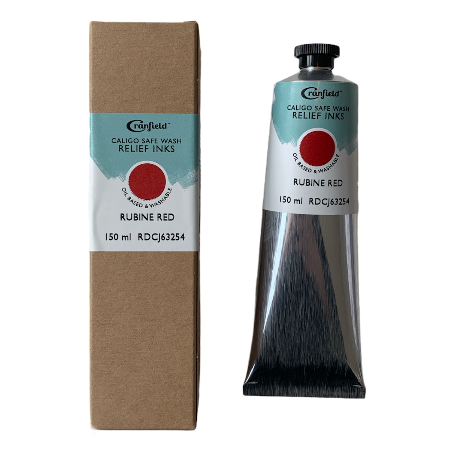 "Caligo Safe Wash" Relief Ink. Rubine Red / 150Ml Tube