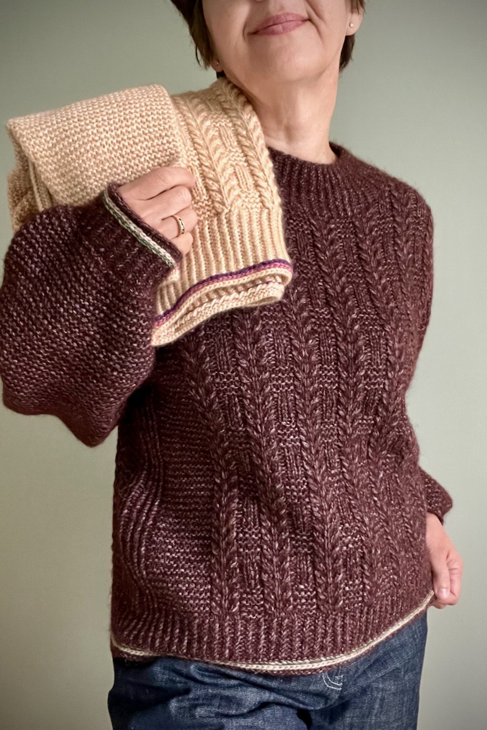 Herbarium Sweater knitting pattern woolen cabled ledies