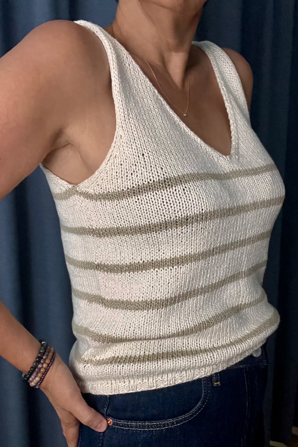 Two Evenings Top knitting pattern ledies summer cotton linen