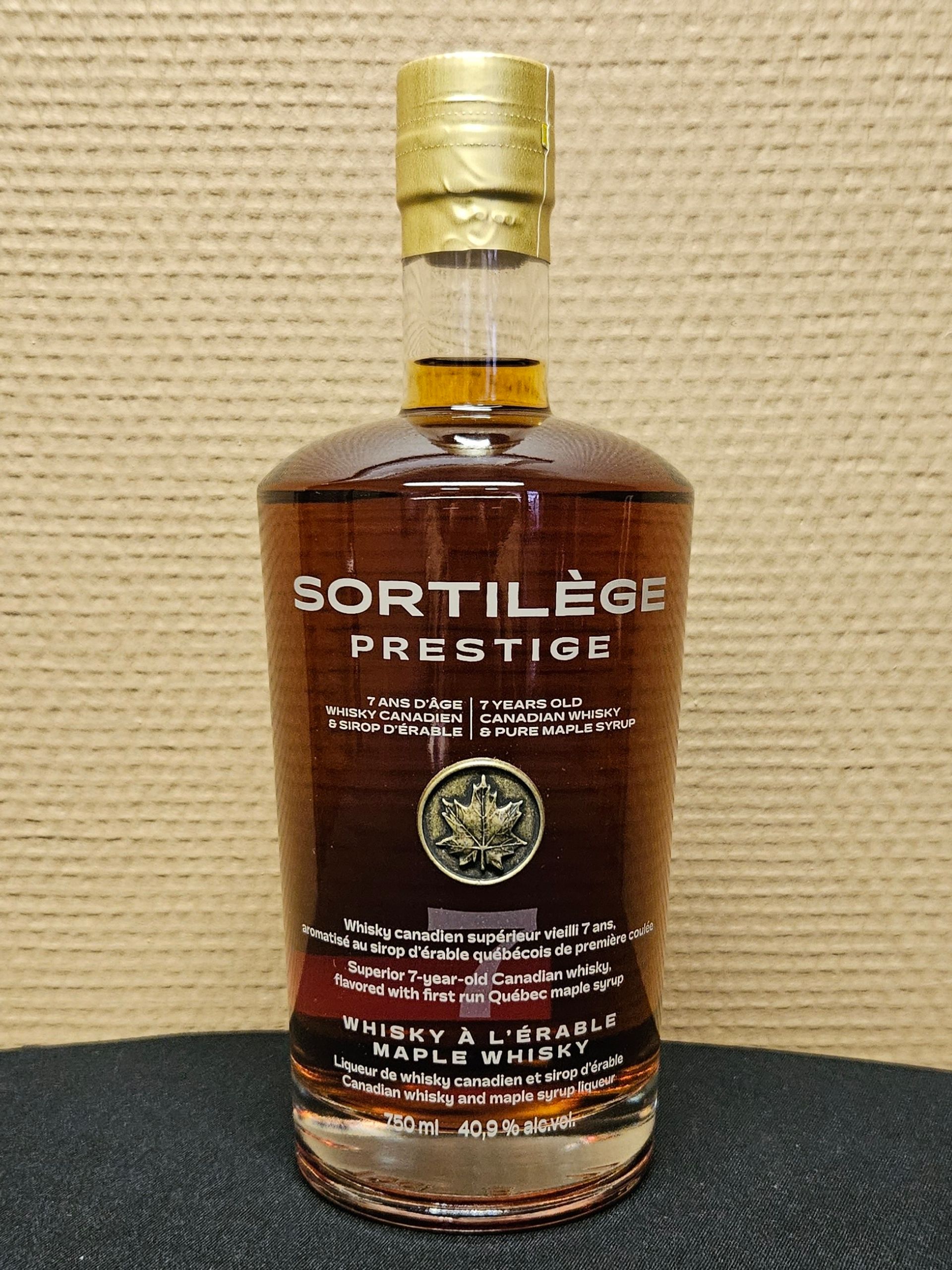Prestige Whisky Sortilège 7ans d'âge au Sirop d'Erable Québec