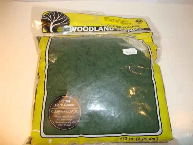 Woodland Scenics FC184 (A) Clump-Foliage™ Dark Green Large Bag Woodland Scenics FC184 (A) Clump-Foliage™ Dark Green Large Bag