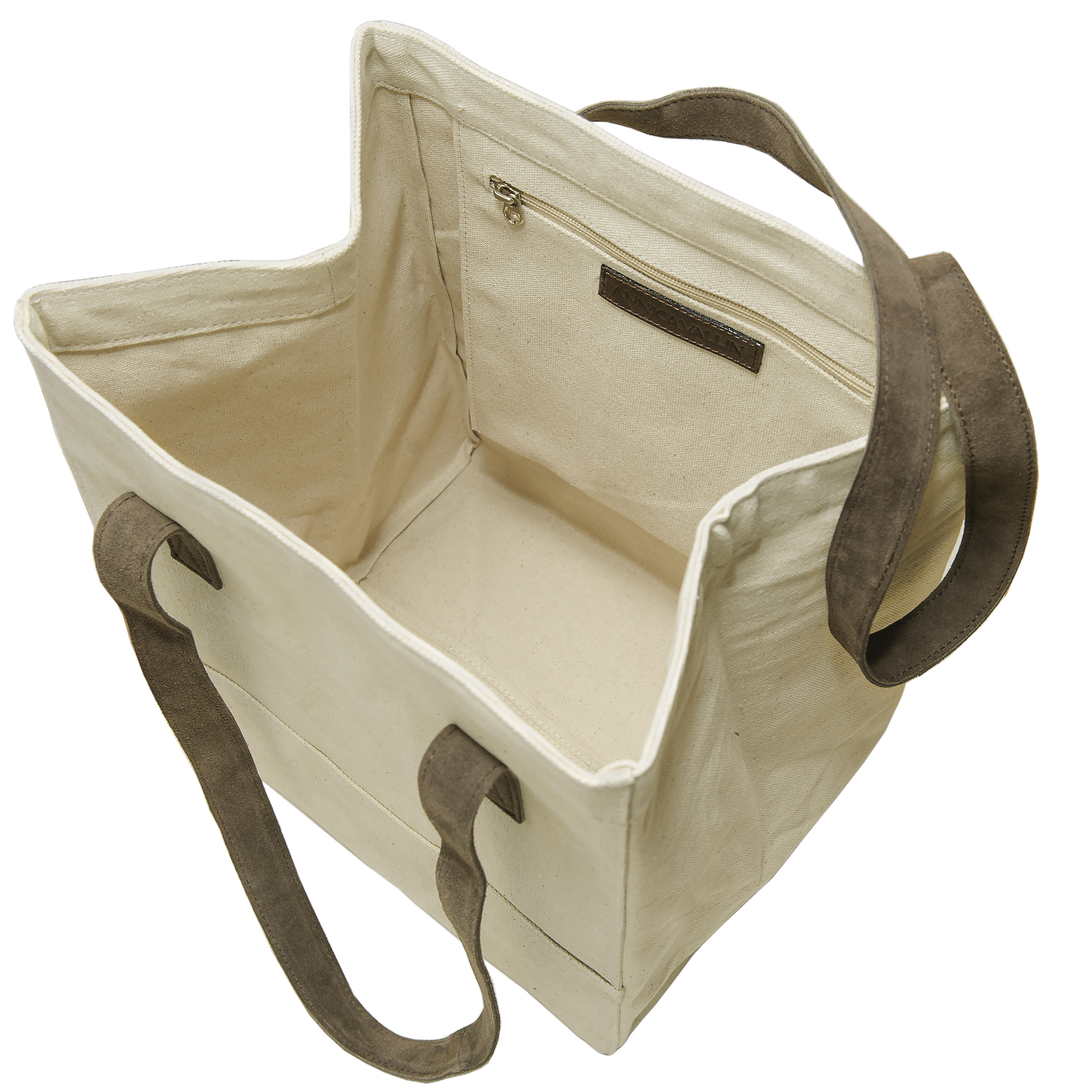 Beige canvas sale tote bag