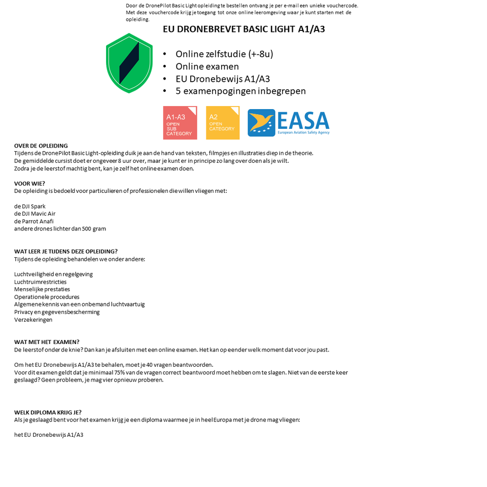 Examen a2 drone deals
