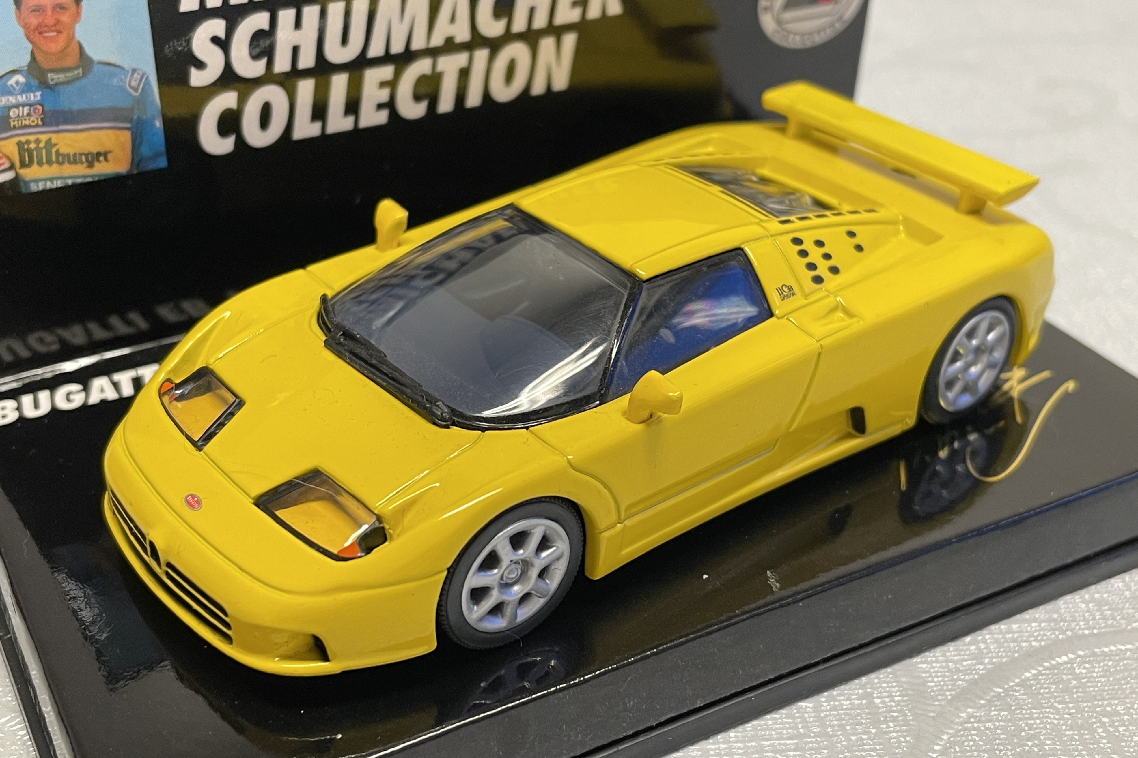 1995 Michael Schumacher, Bugatti EB 110, Collection no. 15, Minichamps, 1:43
