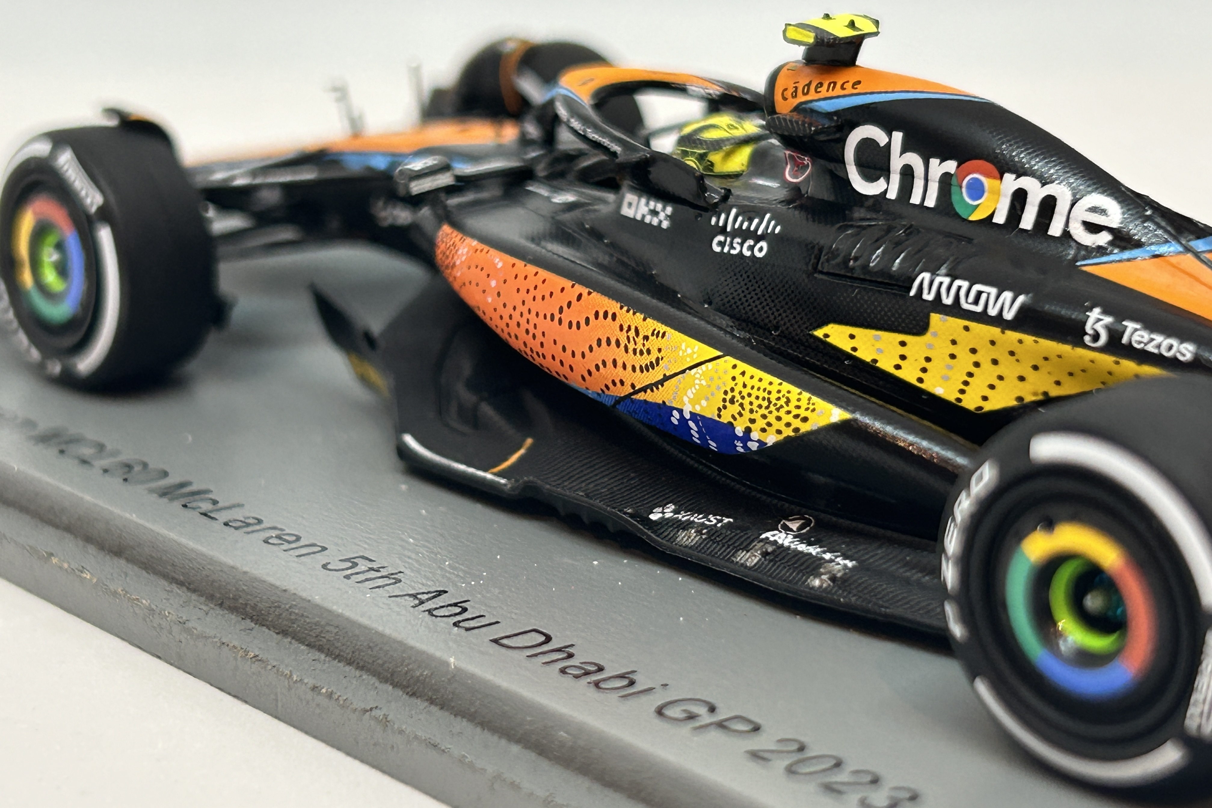 2023 Lando Norris, McLaren MCL60, 5th Abu Dhabi, VUSE-livery