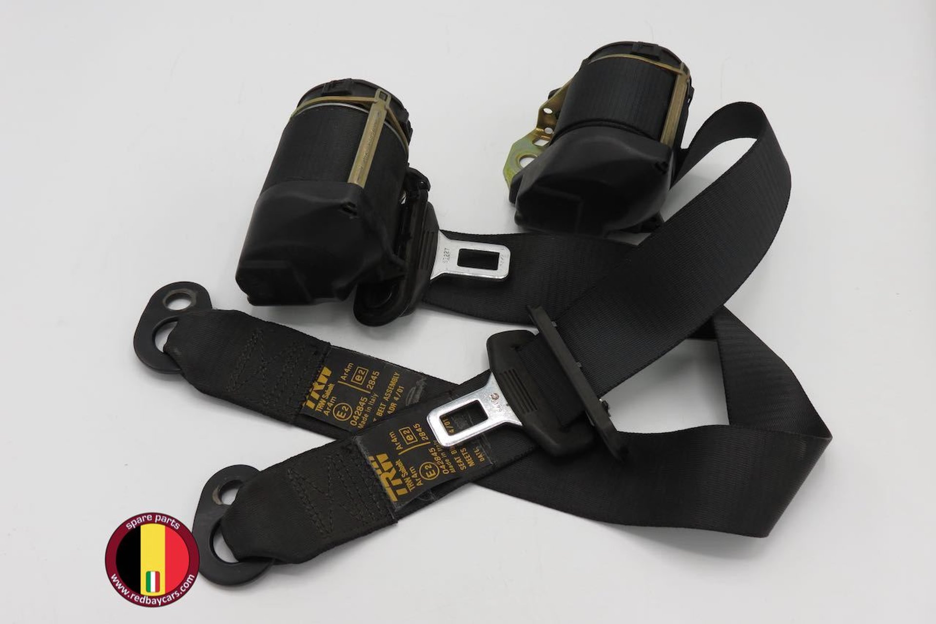 Safety Belts Set for the Ferrari Testarossa Part nr 67422000 - Red 