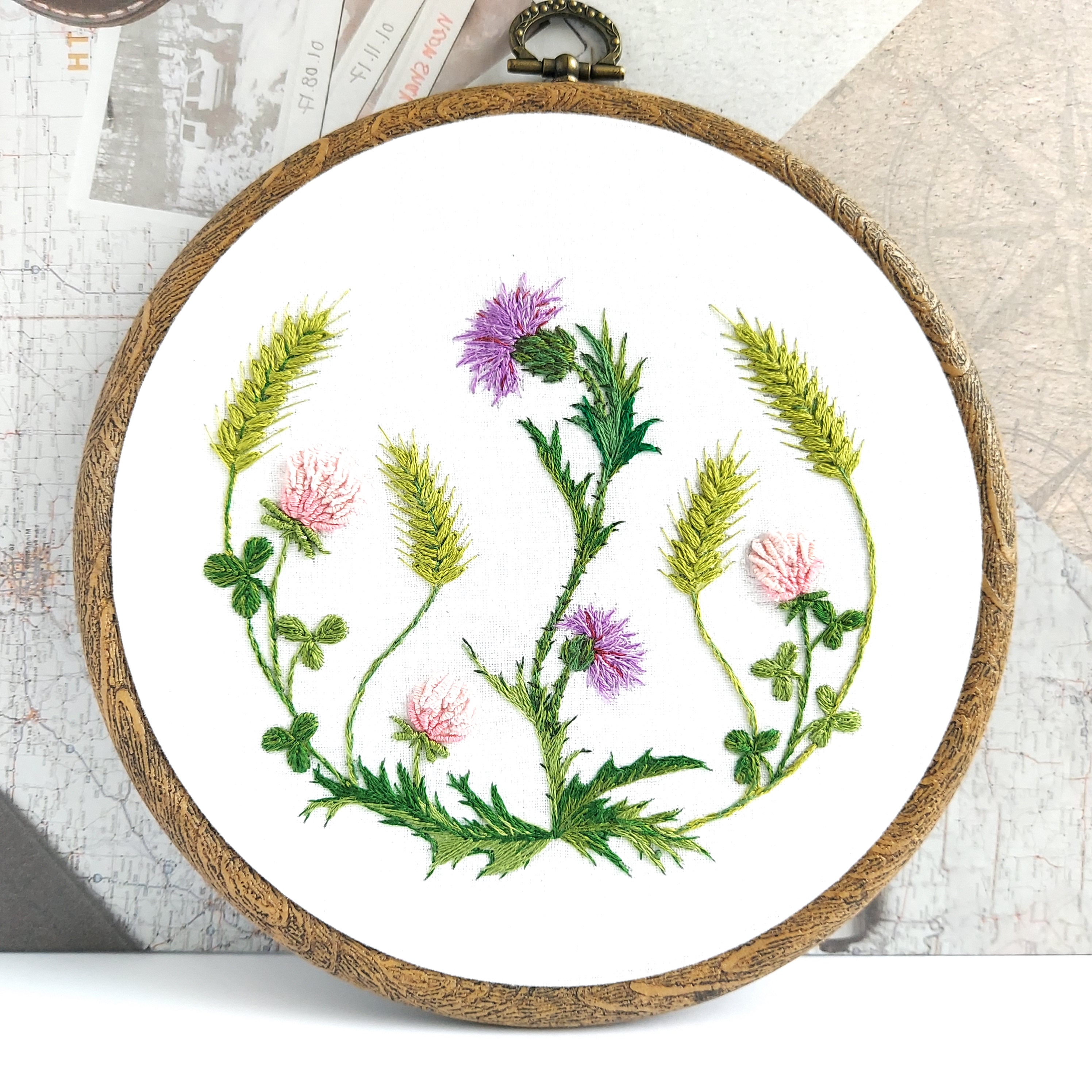 Embroidery Original Artwork - EM0003 - Bee on a Flower