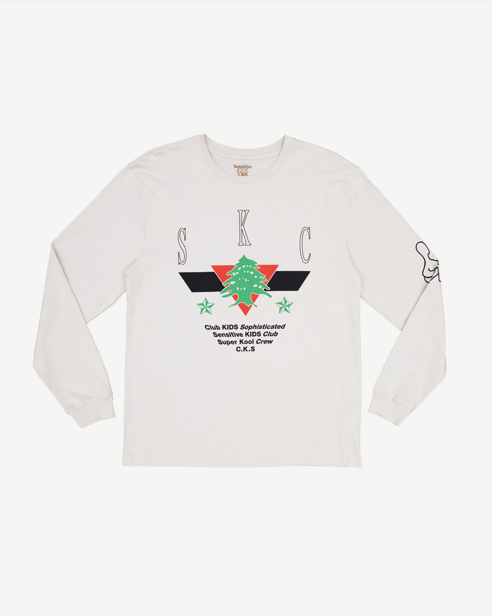 SKC AL-QUDS Longsleeve Tee Bone - SKC Stockholm