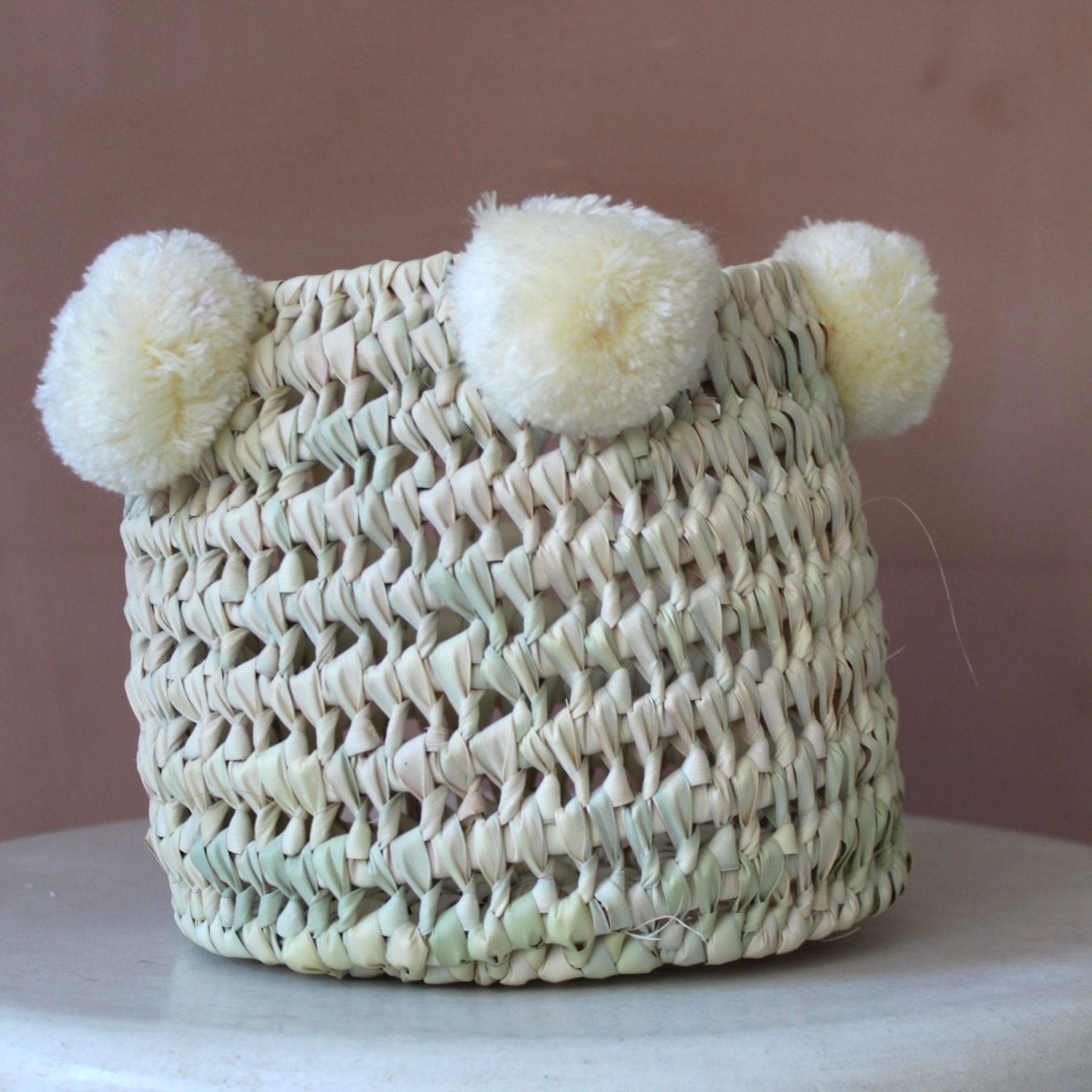 Pom pom store basket