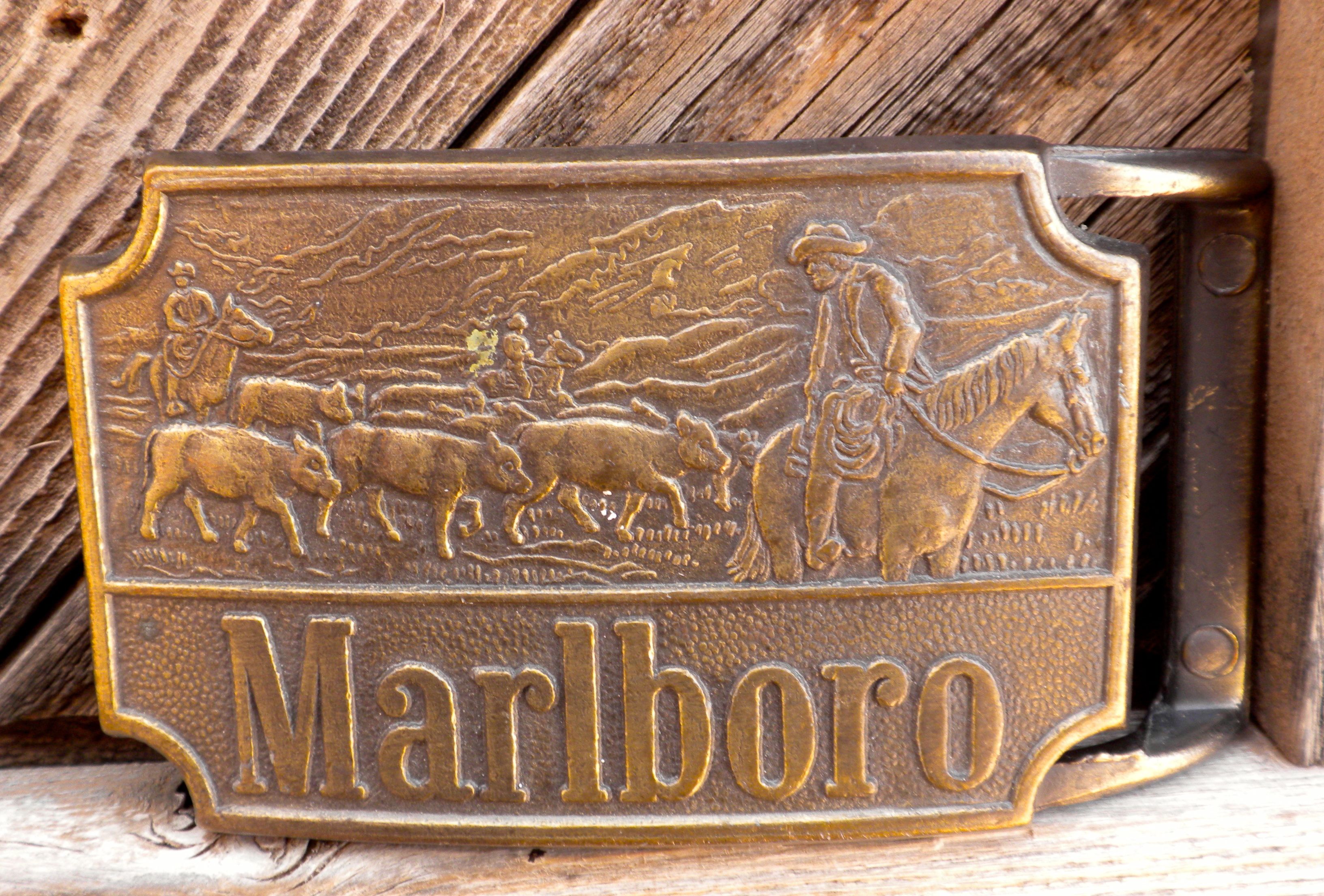 Marlboro Cowboy Brass Buckle vgpwestern