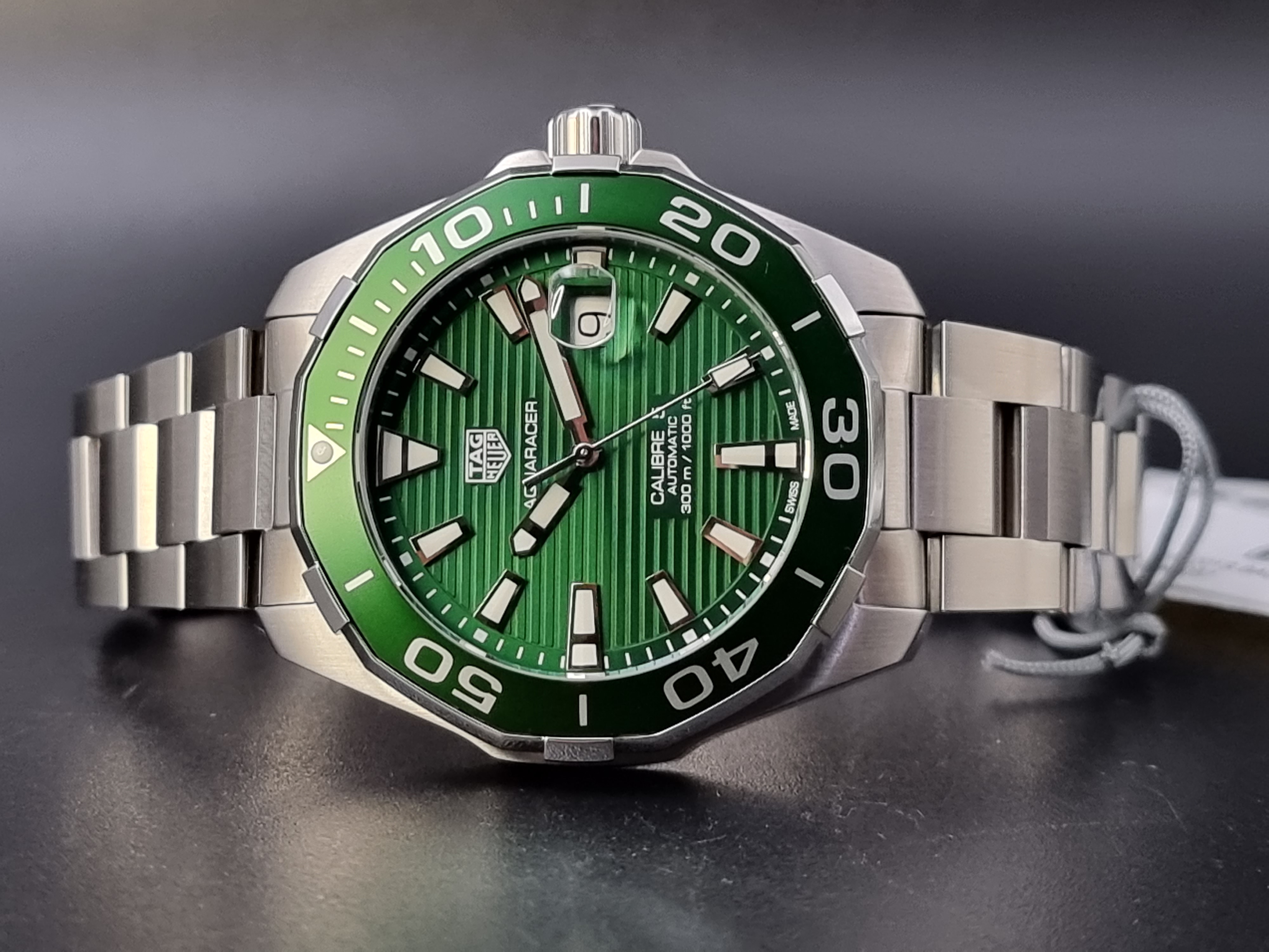 Tag Heuer Aquaracer 300M 43 mm Calibre 5 Green steel watchmania.dk