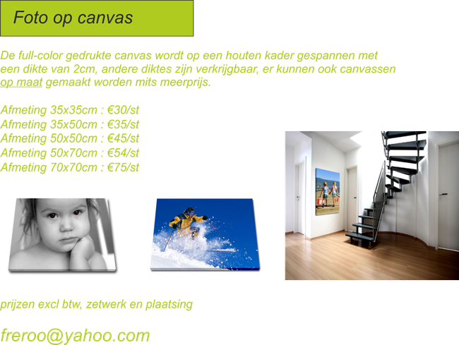 foto op canvas