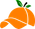 Flexfit Cap | Logo des 3D-Cap-Konfigurator mit Stiel und Blättern, inspiriert von einer orangen Frucht