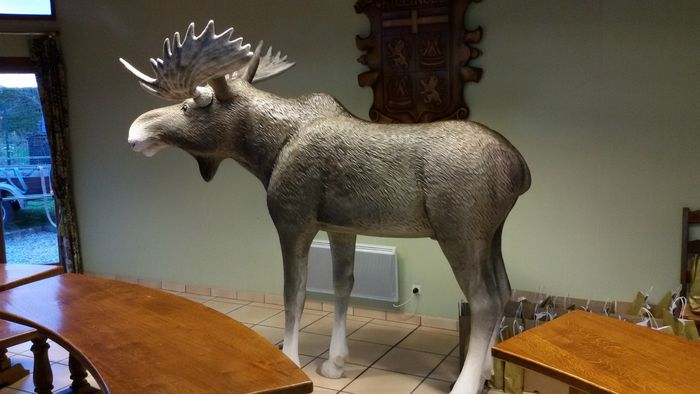 caribou en résine et fibres de verre grandeur nature
livraison sur devis 
possibilité de décor diffèrent 