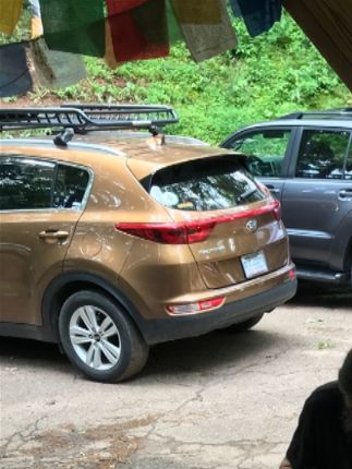 Picture of “Stickman” rolling a.......cigarette? Okay let’s go with that😎. He’s been on the trail for a few months but really doesn’t know where he is going....except up and down the mountains✌️