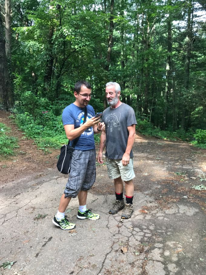 Steve the Hiker on the right. He didnt have a trail name and had been on the trail for a couple of months. He was also southbound. We met quite a few people southbound headed to Springer Mountain.