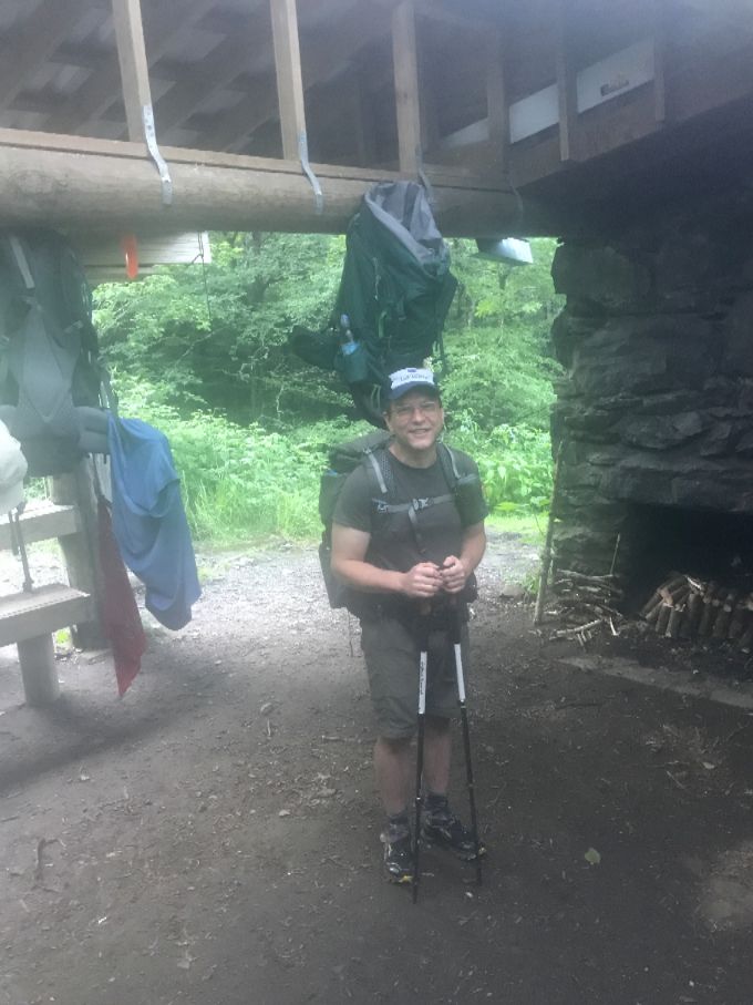 This is Patrick and he is one of the most experienced hikers on the Smokie Mountain trails. We ran across many people that 