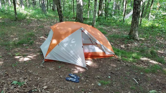 ....Also early on in the hike, one of his tent pole broke! Again. with duct tape, luko  tape, bailing twine and chewing gum he repaired it and it lasted the rest of the trip.
