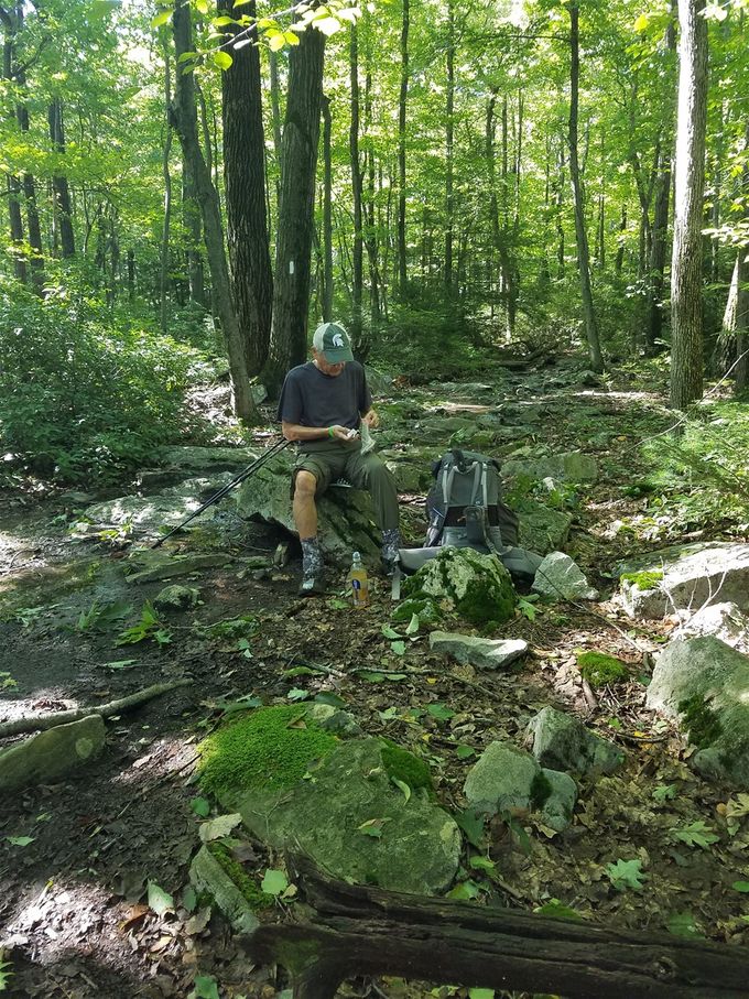 Had to do some doctoring of my right leg/knee in the field.......or I just lost my pant leg.......