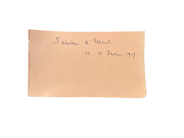Signature of Sabine d'Ursel