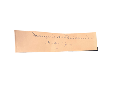 Signature of François Buisseret