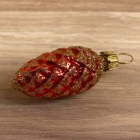 Tannzapfen rot gold quadratisch