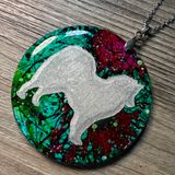 American Eskimo Dog Breed Inlay Pendant