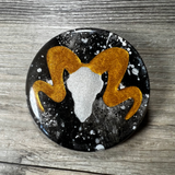 Ram Skill Inlay Brooch