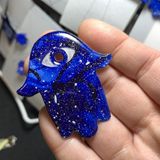 Evil Eye Hamsa Brooch