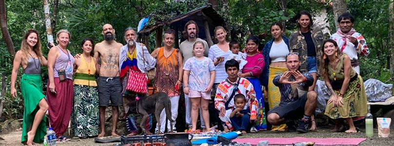 Con los Huicholes de mexico en Tulùm