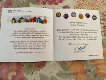 Persönliche Begrüssung durch die Leiterin Frau Claudia Beck