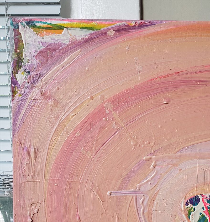 Wheel of Fortune, 24 by 24 inches, Mixed Media on Canvas, Available for Purchase