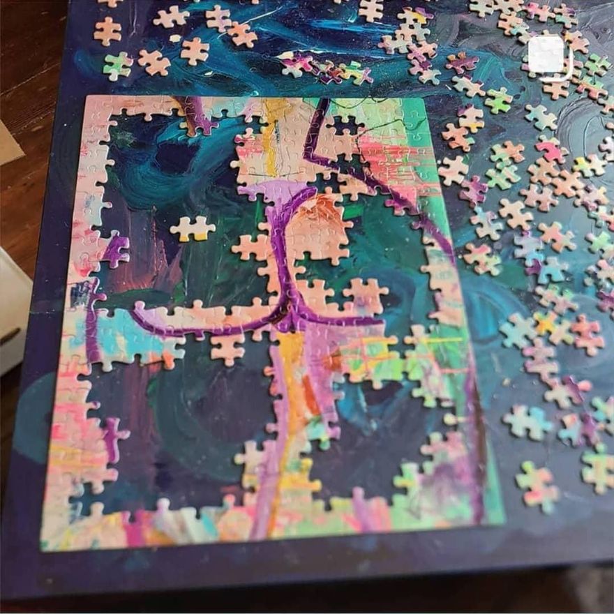 Purple Puzzle, 252 Pieces, $60