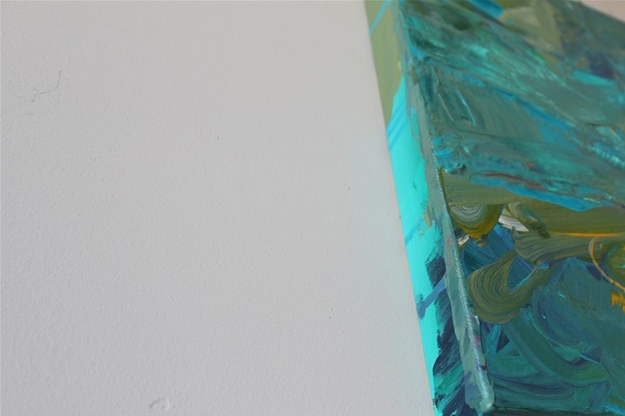 Details - Lite Blues, 11 by 14 inches, Acrylic on Canvas, Private Collection