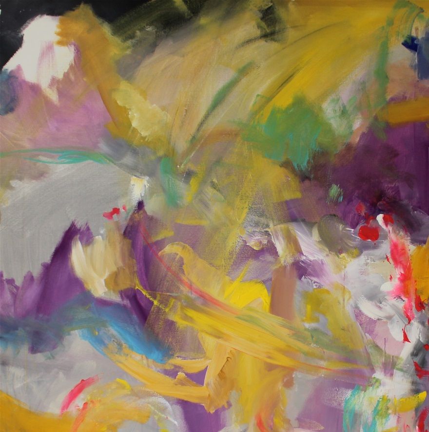 Dancing With Ancestors, 48 by 48 inches, Acrylic on Canvas, Sold to Collectors in Memphis, Tennessee