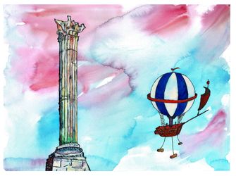 THE COLUMN OF PHOCAS MEETS THE BARON MUNCHAUSEN’S BALLOON