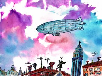 THE R101 OVER THE ROOFTOPS OF VENICE