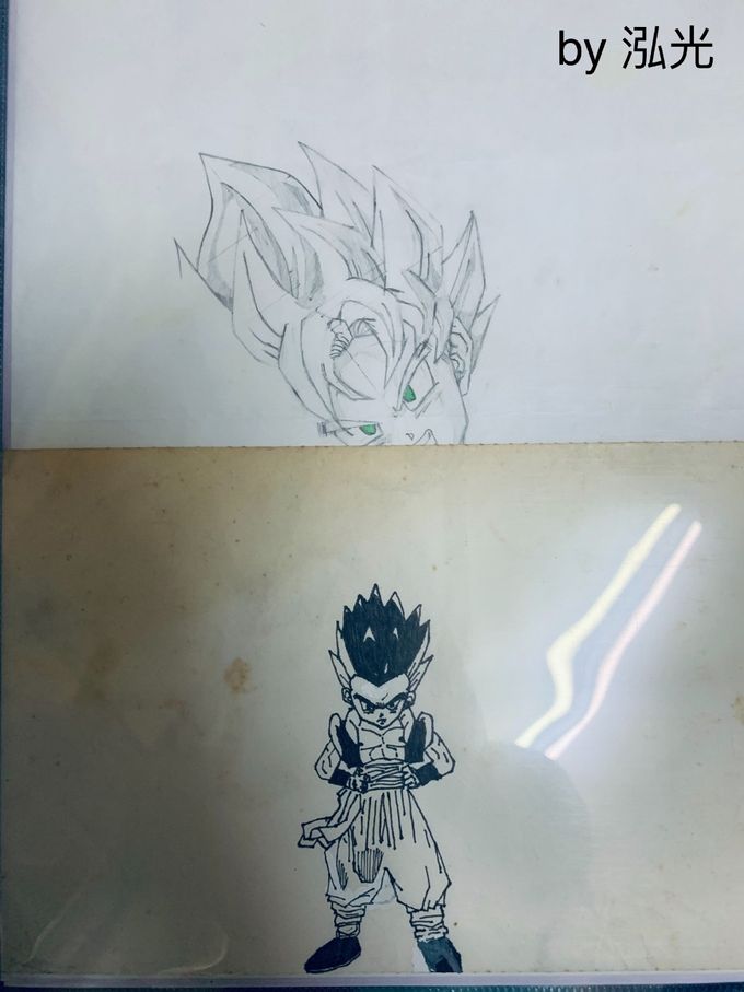 #超級賽亞人  by 陳泓光  高中時期2001年作品

比較可惜的是  高中時期我有嚴重追求完美的強迫症，所以....畫了一半就畫不下去了！
