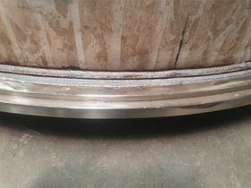 Caldaia in acciaio inox per saldatura MIG-MAG 135-136, in posizione PB 2F.