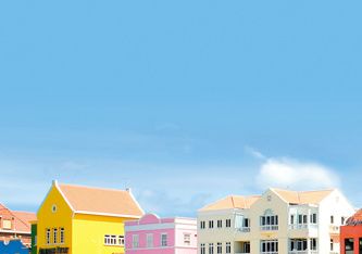 De vackra byggnaderna i Willemstad,Curacao