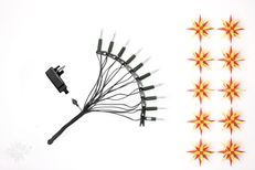 Herrnhuter Stern Lichterkette LED rot-gelb